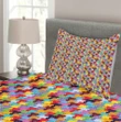 Gummy Bears Kids Tile Pattern Printed Bedspread Set Home Decor