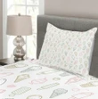 Pastel Childish Retro Pattern Printed Bedspread Set Home Decor
