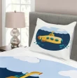 Sea Fish Cloud Printed Bedspread Set Home Decor