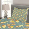 Candy And Ice Cream Pattern Printed Bedspread Set Home Decor
