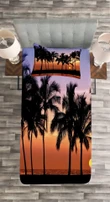 Sunset On Big Island Pattern Printed Bedspread Set Home Decor