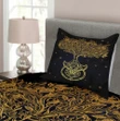 Night Stars Abstract Printed Bedspread Set Home Decor