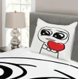 Lover Romance Meme Pattern Printed Bedspread Set Home Decor