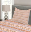 Rhombus Lines Spotted Pattern Printed Bedspread Set Home Decor