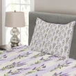 Stripes And Flowers Pattern Printed Bedspread Set Home Decor