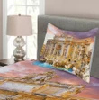 Culture Photography Building Pattern Printed Bedspread Set Home Decor