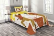 Street Band With Trumpet Pattern Printed Bedspread Set Home Decor