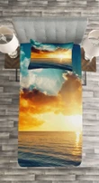 Horizon Panorama Sunlight Pattern Printed Bedspread Set Home Decor