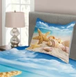 Shells On Tropic Beach Printed Bedspread Set Home Decor