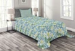 Romantic Pastel Colors Pattern Printed Bedspread Set Home Decor