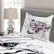 Abstract Butterflies Love Pattern Printed Bedspread Set Home Decor