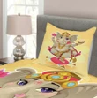 Ethnic Cute Kids Cartoon Printed Bedspread Set Home Decor