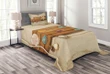 Rustic Board Seashells Pattern Printed Bedspread Set Home Decor