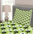 Birds Stripes And Flowers Pattern Printed Bedspread Set Home Decor