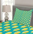 Lemon Flavor Face Pattern Printed Bedspread Set Home Decor