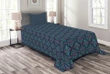 Geometrical Motif Unique Pattern Printed Bedspread Set Home Decor