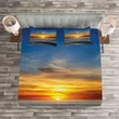 Pacific California Sunset Printed Bedspread Set Home Decor