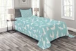 Flying Birds Open Wings Printed Bedspread Set Home Decor