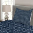 Abstract Dots Flowers Pattern Printed Bedspread Set Home Decor