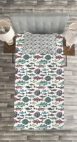 Seafood Cuisine Pattern Printed Bedspread Set Home Decor