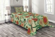 Vintage Colorful Ornate Pattern Printed Bedspread Set Home Decor