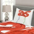Red Balloons Surprise Pattern Printed Bedspread Set Home Decor