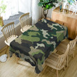 Camo Green Black Grey Camouflage Rectangle Tablecloth Home Decoration