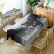 Wildlife Wolf And Winter Forest Rectangle Tablecloth Home Decoration