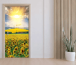 3d Sun Sunflower Field Door Cover Home Decor