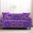Beautiful Purple Flower Round Pattern  Home Decoration For Living Room Sofa Cover