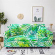 Fresh Green And Yellow Palm Leaf Pattern Home Decoration For Living Room Sofa Cover