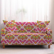 Mediterranean Floral Pattern Pink Background Home Decoration For Living Room Sofa Cover