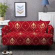 Hibiscus Abstract Pattern Red Background Home Decoration For Living Room Sofa Cover