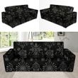 Black Leather And Occult Witch Gothic Sofa Cover