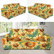 Drawing Sunflower Background Sofa Cover