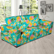 Hawaiian Yellow Pineapple Pattern Print Sofa Cover