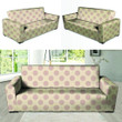 Brown Leather And Cream Polka Dot Sofa Cover