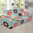 Donut Pattern Background Sofa Cover