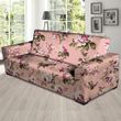 Pink Rose Floral Pattern Print Sofa Cover