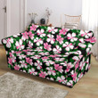 Hibiscus Pink Flower Hawaiian Pattern Sofa Cover