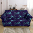 Shark Swimming In The Sea Themed Pattern Print Sofa Cover