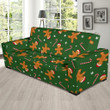 Green Chirstmas Gingerbread Man Background Sofa Cover
