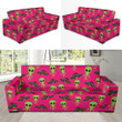 Alien Pink Pattern Artistic Sofa Cover