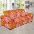 Orange Sea Turtle Hawaiian Pattern Theme Sofa Cover