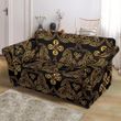 Celtic Knot Gold Brown Pattern Sofa Cover