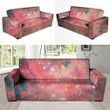 Red Cloud Galaxy Space Realistic Sofa Cover