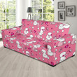 Funny Dog Poodle Pattern Background Sofa Cover