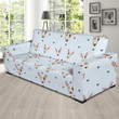 Bull Terrier Heart Pattern Background Sofa Cover