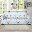 Bull Terrier Heart Pattern Background Sofa Cover