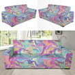 Rainbow Marble Pattern Theme Sofa Cover